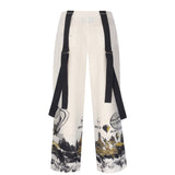 Nona Askılı Keten Pantolon