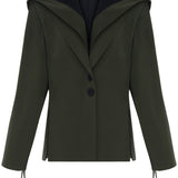 Olive Haki Kapüşonlu Ceket