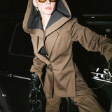 Olive Haki Kapüşonlu Ceket