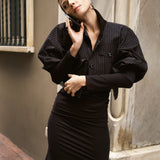 Biyanco Büzgülü Elbise