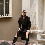 Biyanco Büzgülü Elbise