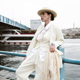 Daisy Pileli Kadife Pantolon