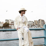 Daisy Pileli Kadife Pantolon