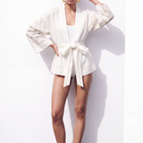 Ivory Keten Kimono Bluz