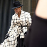 Cloudy Check Chane Ceket